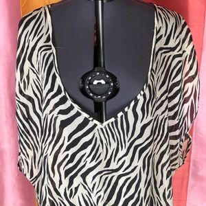 Zebra print top